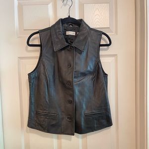 Ann Taylor leather vest